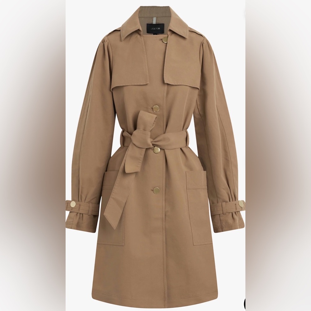 Joe's Jeans x Andrea's Lookbook Coco Trench Coat Camel Size XL NEW